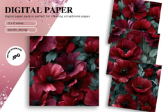 Flower Pattern Background Wallpaper Digital Paper_62 Product Image 1