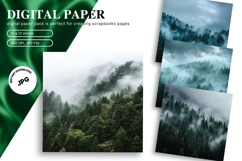 Snow Forest Background Christmas Pine Tree Wallpaper_24 Product Image 1
