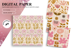Boho Background Pattern Digital Paper Wallpaper Scrapbook_26 Product Image 1