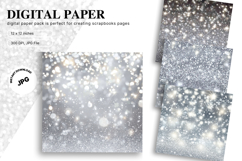 silver glitter Background Wallpaper Sparkles Digital Paper12 Product Image 1