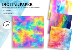 Rainbow Tie dye Texture Background Wallpaper Digital Paper Product Image 1