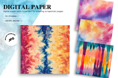Rainbow Tie dye Texture Background Wallpaper Digital Paper Product Image 1