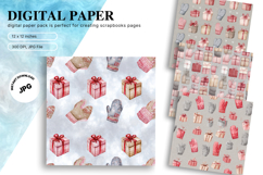 Gift Box Christmas Background Seamless Pattern Gift Wrap_12 Product Image 1