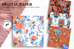 Flower Pattern Background Wallpaper Digital Paper_84 Product Image 1