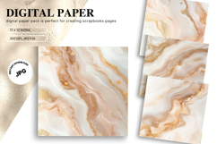 Gold Agate Marble Texture Background Wallpaper Backdrop Product Image 1