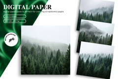 Snow Forest Background Christmas Pine Tree Wallpaper_32 Product Image 1