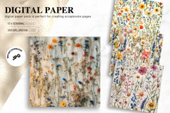 Beautiful Flower Background Digital Paper Wallpaper Backdrop Product Image 1