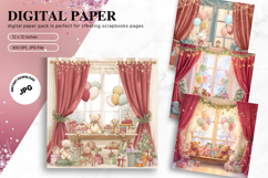 Christmas Window Background Winter Snow Wallpaper Backdrop Product Image 1