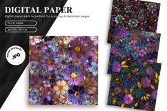 Purple Watercolor Alcohol Ink Background Digital Paper Product Image 1