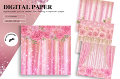 Flower Background Digital Paper Wallpaper Backdrop_16 Product Image 1