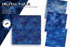 Star Watercolor Background Digital Paper Pattern Product Image 1