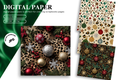 Christmas Ornament Background Seamless Pattern Gift Wrap_12 Product Image 1