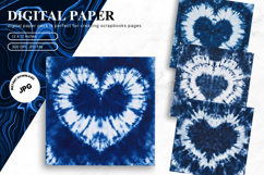 Blue Tie dye Texture Background Wallpaper Digital Paper Product Image 1