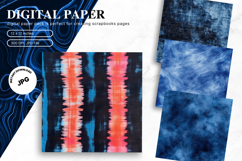 Blue Tie dye Texture Background Wallpaper Digital Paper Product Image 1