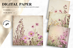 Beautiful Flower Background Digital Paper Wallpaper Backdrop Product Image 1