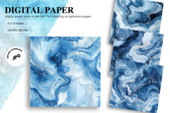 Blue Marble Texture Background Wallpaper Backdrops Product Image 1
