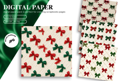 Christmas Bow Background Seamless Pattern Paper Gift Wrap_5 Product Image 1