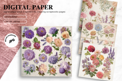 Flower Background Digital Paper Wallpaper Backdrop_11 Product Image 1