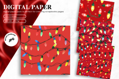 Christmas Light String Background Seamless Pattern Gift Wrap Product Image 1