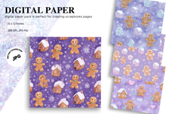 Christmas House Background Seamless Pattern Gift Wrap_4 Product Image 1
