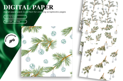 Christmas Ornament Background Seamless Pattern Gift Wrap_32 Product Image 1