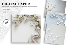 Flower Background Digital Paper Wallpaper Backdrop_10 Product Image 1