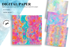 Rainbow Tie dye Texture Background Wallpaper Digital Paper Product Image 1