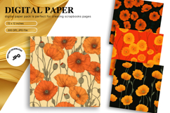 Flower Pattern Background Wallpaper Digital Paper_110 Product Image 1