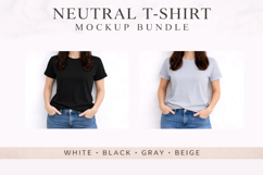 Bella Canvas 3001 Mockup | Neutral T-Shirt Mini Bundle Product Image 5