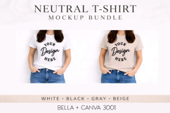 Bella Canvas 3001 Mockup | Neutral T-Shirt Mini Bundle Product Image 4
