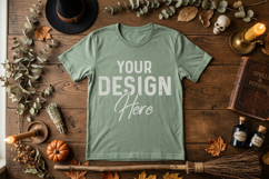 Halloween Bella Canva T-Shrit Mockup, T Shirt Mockups JPG Product Image 1