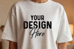 White T Shirt Mockup, Bella Canvas T Shirt Mockup JPG PNG Product Image 1