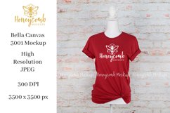 Canvas Red Bella Canvas 3001 Mockup | Mannequin Mockup Product Image 1