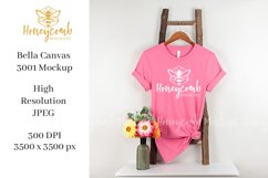 Charity Pink Bella Canvas 3001 Mockup | Hanging T-Shirt Product Image 1