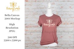 Heather Mauve Bella Canvas 3001 Mockup | Mannequin Shirt Product Image 1