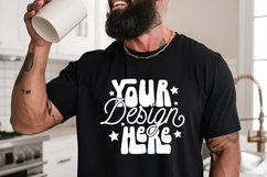 Bella Canvas 3001 Mockup, Bella Canvas Black Shirt Mockup, Product Image 1