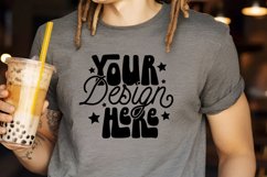 Bella Canvas 3001 Mockup, Bella Canvas Deep Heather Mockup, Product Image 1