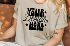 Bella Canvas 3001 Mockup, Bella Canvas Heather Stone Shirt, Product Image 1