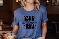 Bella Canvas 3001 Mockup, Bella Canvas Heather True Royal Product Image 1