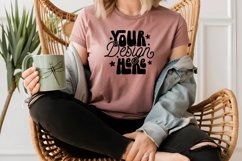 Bella Canvas 3001 Mockup, Heather Mauve Shirt Mockup, Product Image 1