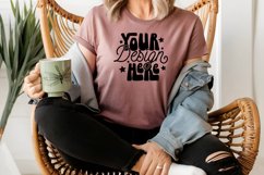 Bella Canvas 3001 Mockup, Heather Mauve Shirt Mockup, Product Image 1