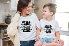 Bella Canvas 3001 Mommy and Me White T-Shirt Mockup, Mother Product Image 1
