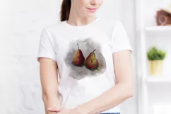 Pears sublimation design. Pear PNG. Fruit clipart. Painting Product Image 7