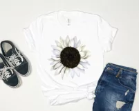 White sunflower sublimation design PNG|Flower clipar Product Image 4