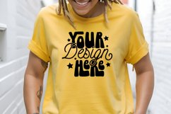 Bella Canvas 3001 Yellow Mockup, Summer Mockup, Yellow Product Image 1