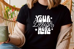 Bella Canvas Black Shirt, Bella Canvas 3001 Mockup, Black Product Image 1