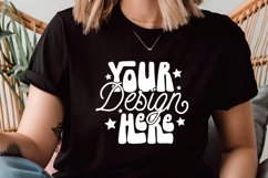 Bella Canvas Black Shirt, Bella Canvas 3001 Mockup, Black Product Image 1