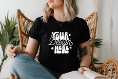 Bella Canvas Black Shirt, Bella Canvas 3001 Mockup, Black Product Image 1