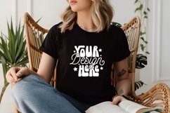 Bella Canvas Black Shirt, Bella Canvas 3001 Mockup, Black Product Image 1