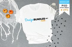 White tshirt mockup Halloween | Halloween clothing mockup Product Image 1